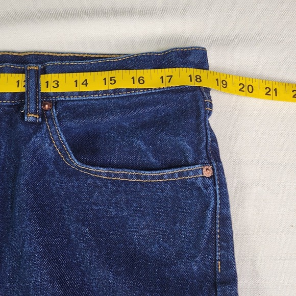 Levis 505 Regular Fit Jeans Mens 36x30 Dark Wash Straight Leg Blue Denim - Picture 6 of 14